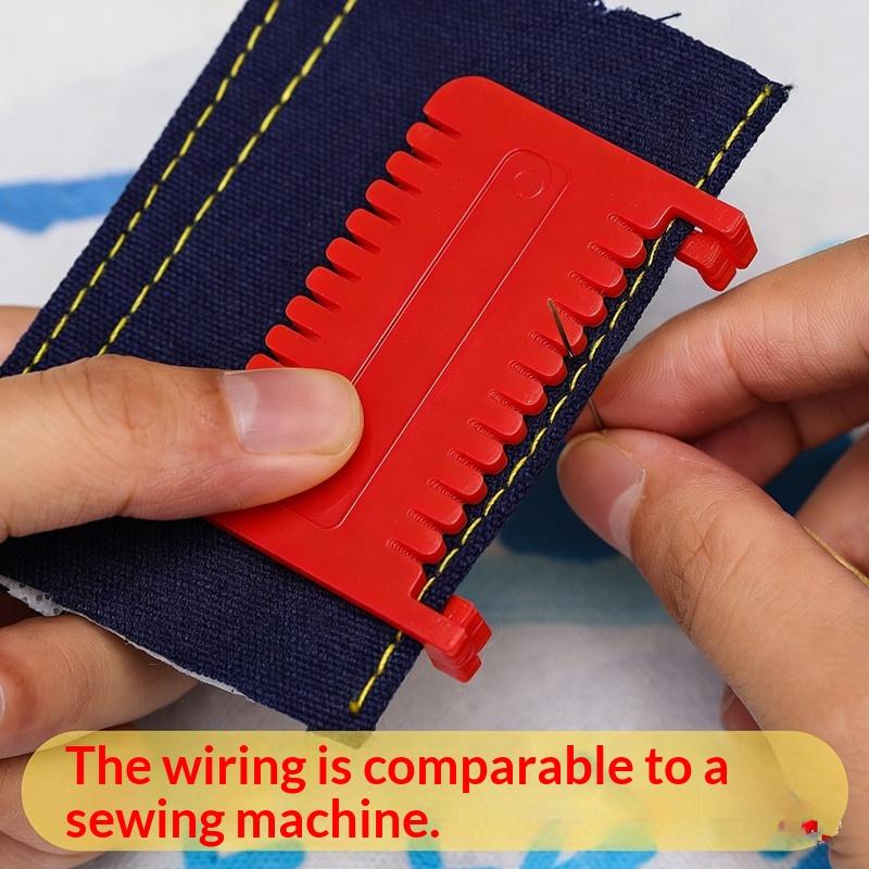 Embroidery Workshop - แม่แบบคู่มือการเย็บผ้าสำหรับการเย็บแบบตรง พร้อมเครื่องมือช่วยจัดระยะห่างที่สม่ำเสมอ สำหรับงานเย็บผ้าที่บ้านและในเวิร์กช็อป