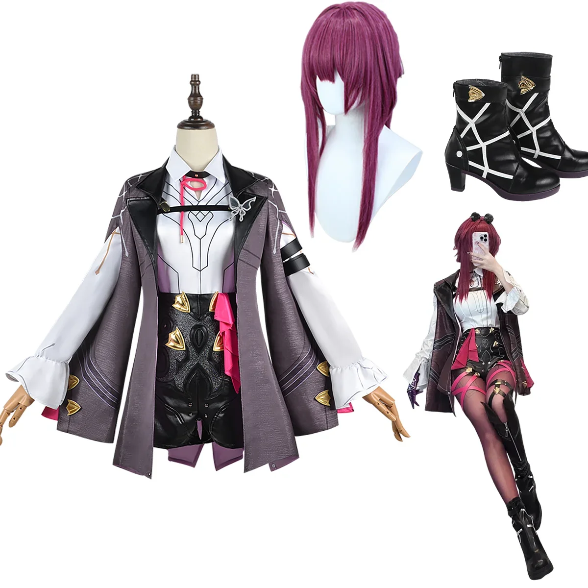 Embroidery Gothic - Honkai Star Rail Kafka คอสเพลย์แบบกอธิคชุดเย็บปักถักร้อย Yujie