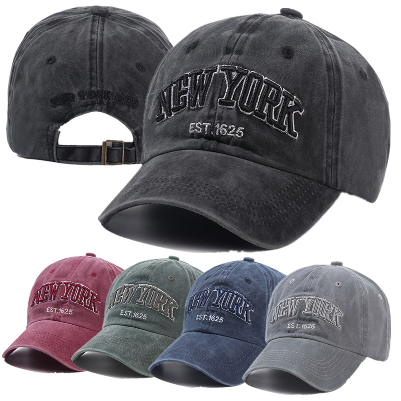 Embroidery York - แฟชั่น NEW YORK เย็บปักถักร้อยเบสบอลหมวกกลางแจ้ง Casual ผู้ใหญ่หมวก