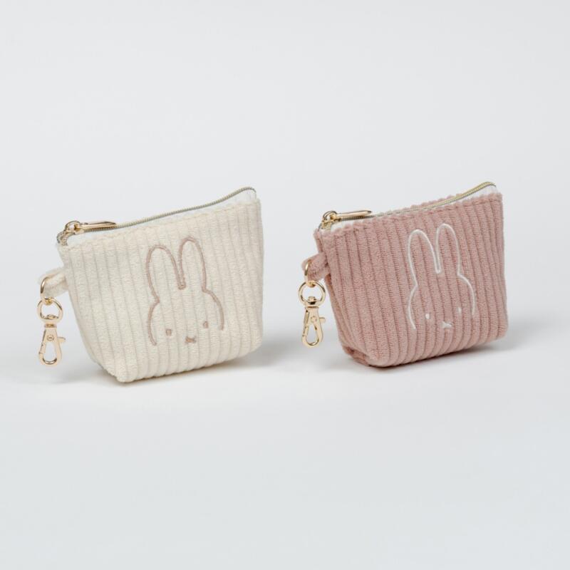 Embroidery Wallet - กระเป๋าใส่เหรียญปักลายกระต่ายมิฟฟี่ ผ้ากำมะหยี่ กระเป๋าเก็บหูฟัง กระเป๋าเครื่องสำอางพกพา ของขวัญ