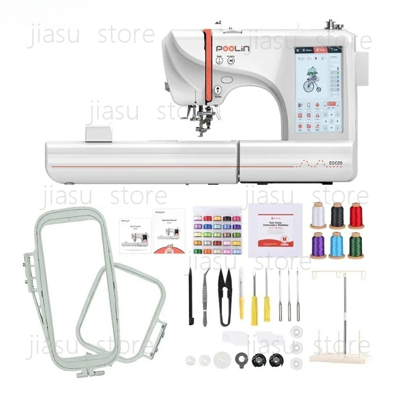 Embroidery Machine Computerized - เครื่องปักคอมพิวเตอร์ขนาดเล็กอัตโนมัติอเนกประสงค์คุณภาพสูง ใช้งานง่าย รุ่น Poolin EOC05 ราคาดี