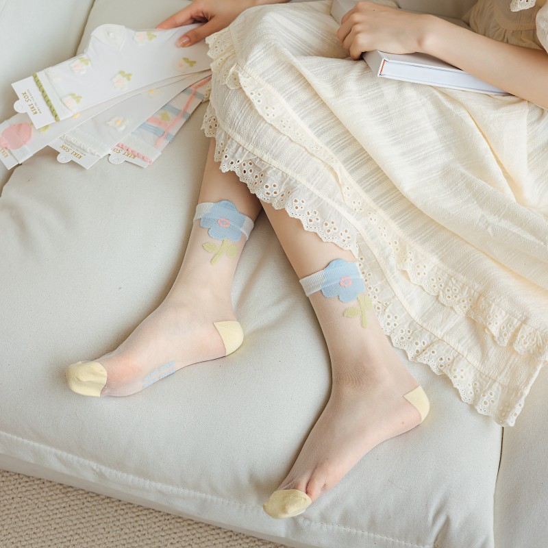 ฤดูร้อน Ultra-thin โปร่งใสคริส - Embroidery On Socks บทวิจารณ์และราคา