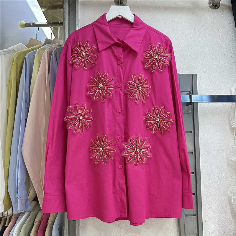 เสื้อผู้หญิง เสื้อเชิ้ตวินเทจ  - Embroidery Workshop บทวิจารณ์และราคา
