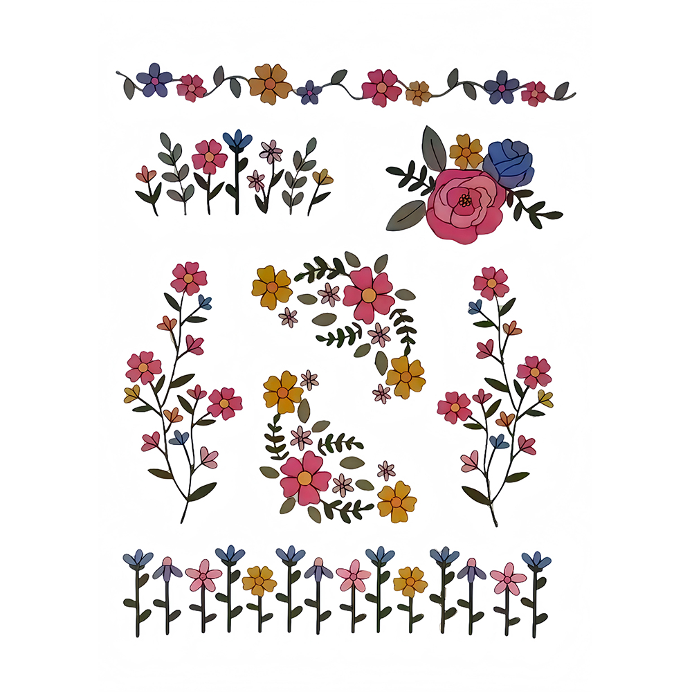 ชุดผ้ารองปักลายหลากสี 8 ชิ้น ส - Printed Embroidery Kit บทวิจารณ์และราคา