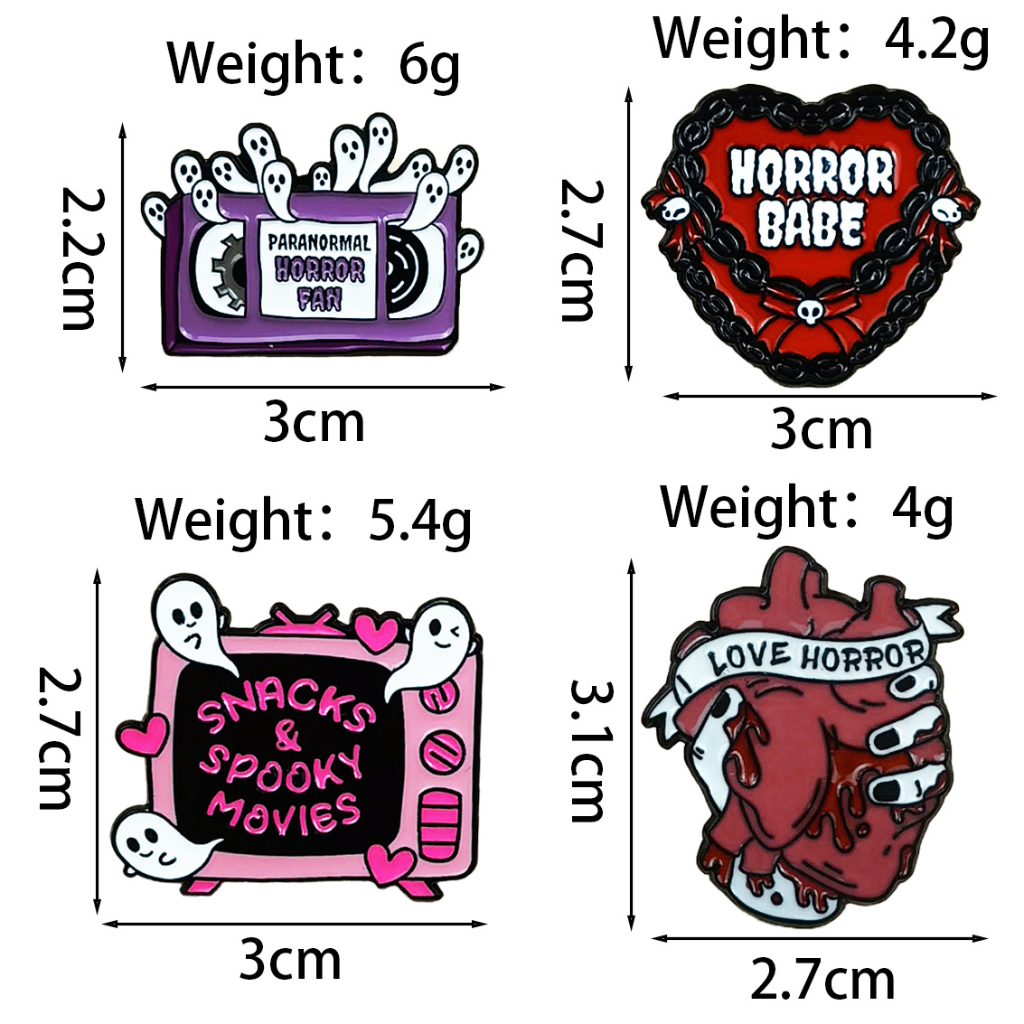 ชุดเข็มกลัดเคลือบลายสยองขวัญ 4 - Embroidery Gothic บทวิจารณ์และราคา