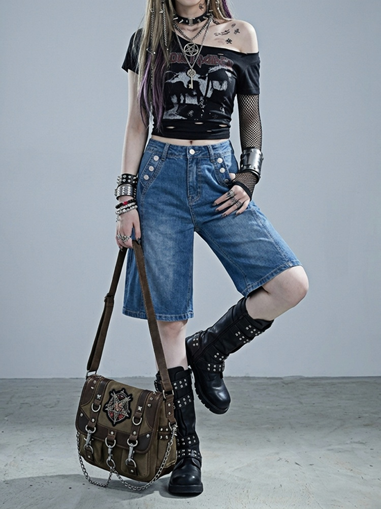 REDDACHiC กางเกงยีนส์ขาสั้นเบอ - Embroidery Jeans บทวิจารณ์และราคา