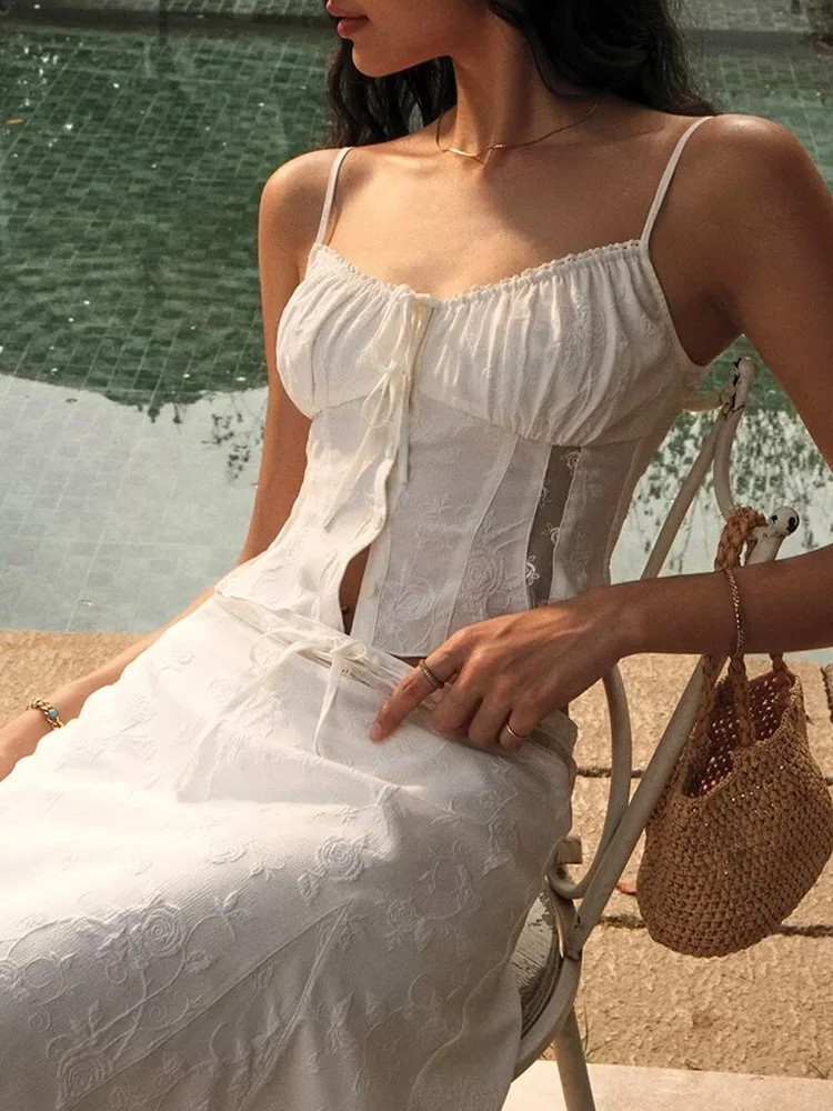 Chicheca ฤดูร้อนสีขาวชุดผู้หญิ - Embroidery Dress บทวิจารณ์และราคา