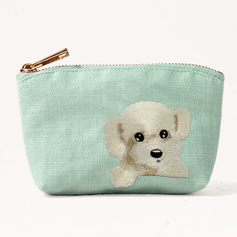 กระเป๋าใส่เหรียญลายปักแมวและสุ - Embroidery Wallet บทวิจารณ์และราคา