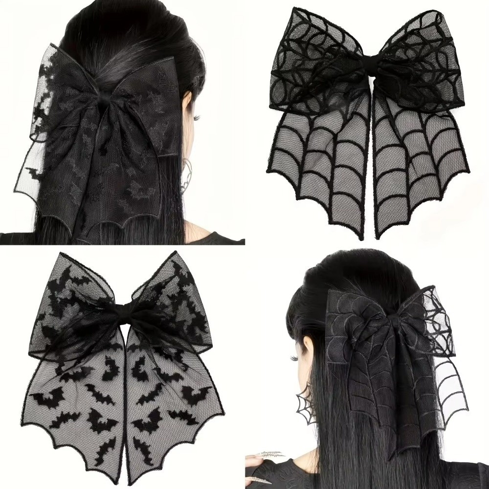 กิ๊บติดผมผ้าลูกไม้โปร่งลายปักร - Embroidery Gothic บทวิจารณ์และราคา