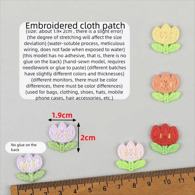 20 ชิ้น แอพพลิเค่ดอกไม้ปักลายท - Embroidery On Socks บทวิจารณ์และราคา