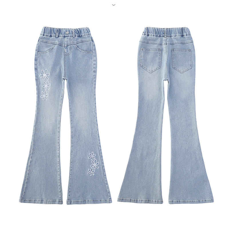 กางเกงยีนส์ทรงบูทคัทสำหรับเด็ก - Embroidery Jeans บทวิจารณ์และราคา