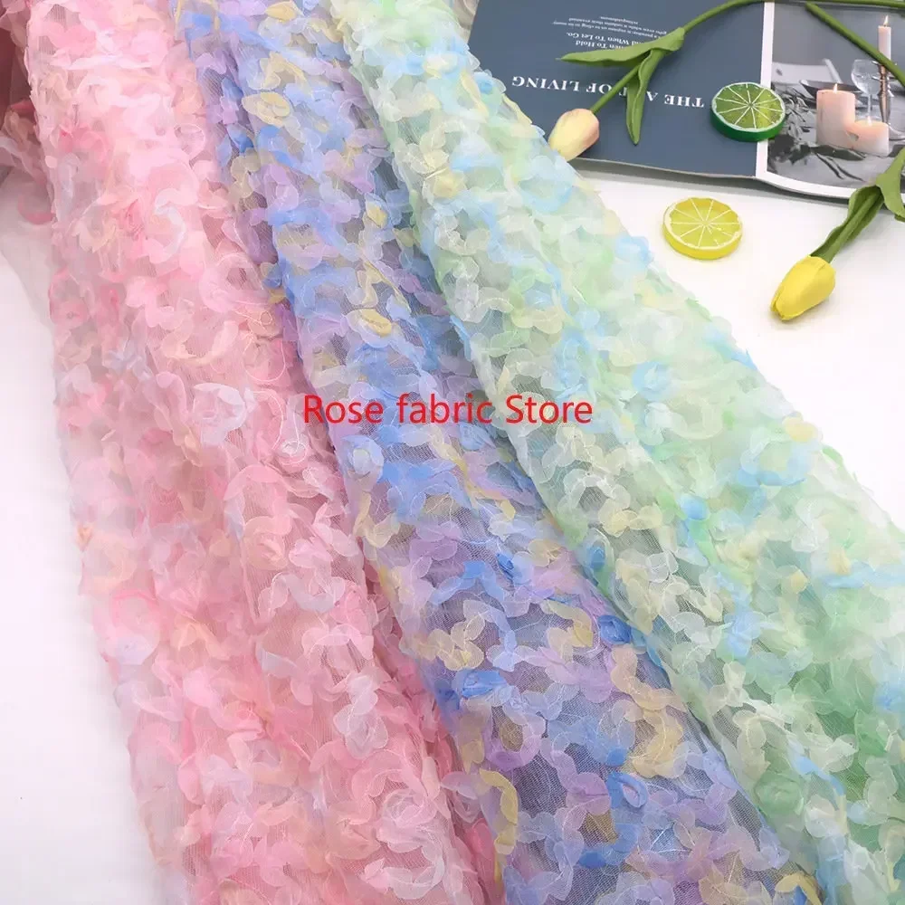 ผ้าชีฟองไล่เฉดสี แต่งด้วยลูกไม - Embroidery Veil บทวิจารณ์และราคา