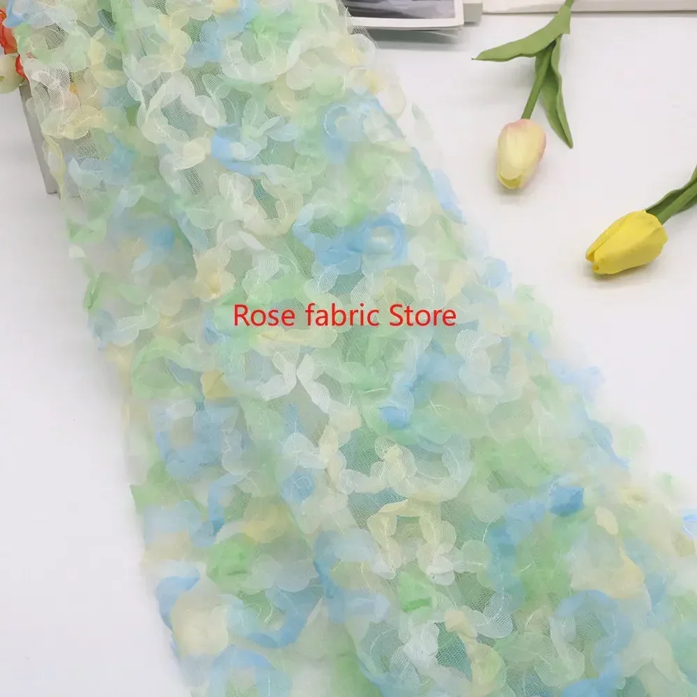 ผ้าชีฟองไล่เฉดสี แต่งด้วยลูกไม - Embroidery Veil บทวิจารณ์และราคา