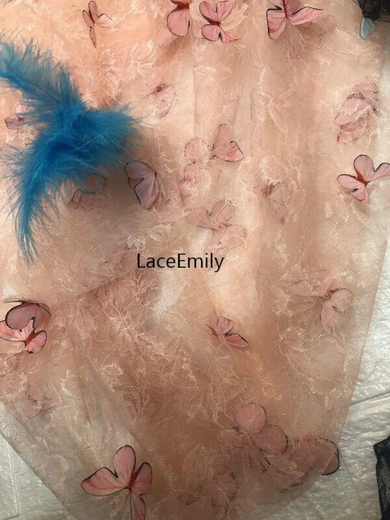4 สี 3D ผีเสื้อเย็บปักถักร้อยล - Embroidery Veil บทวิจารณ์และราคา