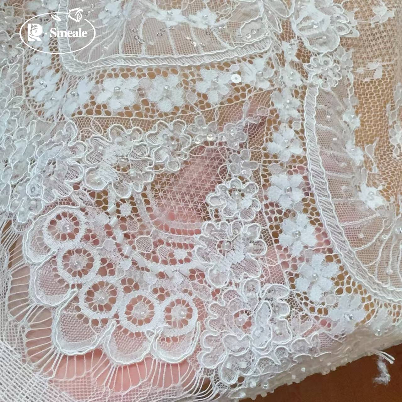 ผ้าลูกไม้ปักลายลูกปัดเลื่อม 3M - Embroidery Veil บทวิจารณ์และราคา