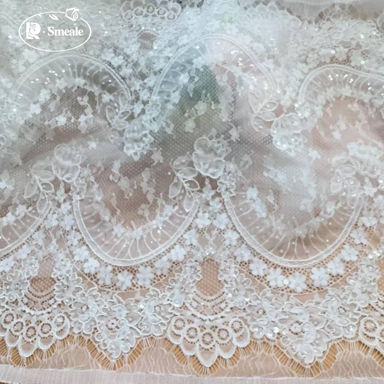 ผ้าลูกไม้ปักลายลูกปัดเลื่อม 3M - Embroidery Veil บทวิจารณ์และราคา