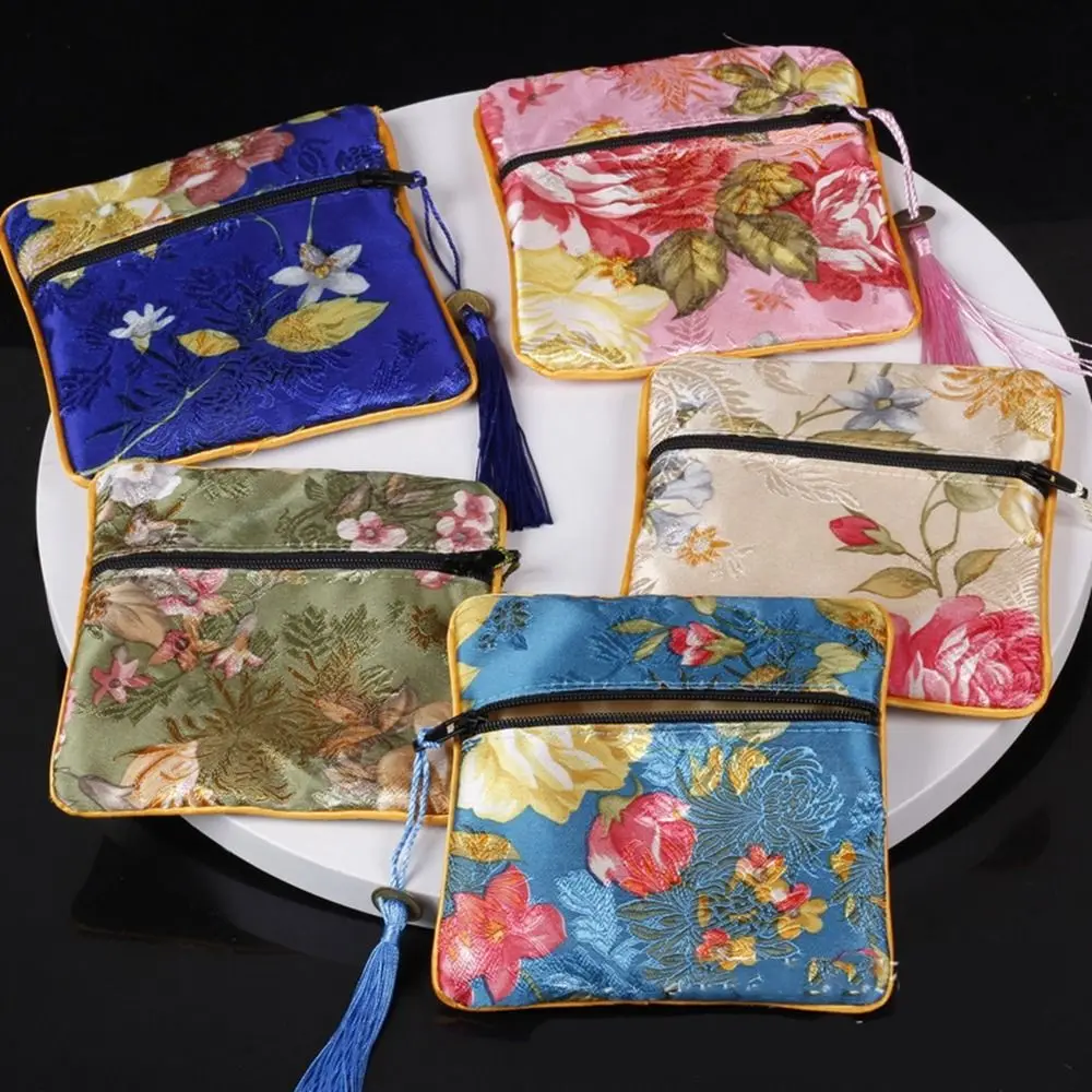กระเป๋าใส่เหรียญปักลายดอกไม้   - Embroidery Wallet บทวิจารณ์และราคา