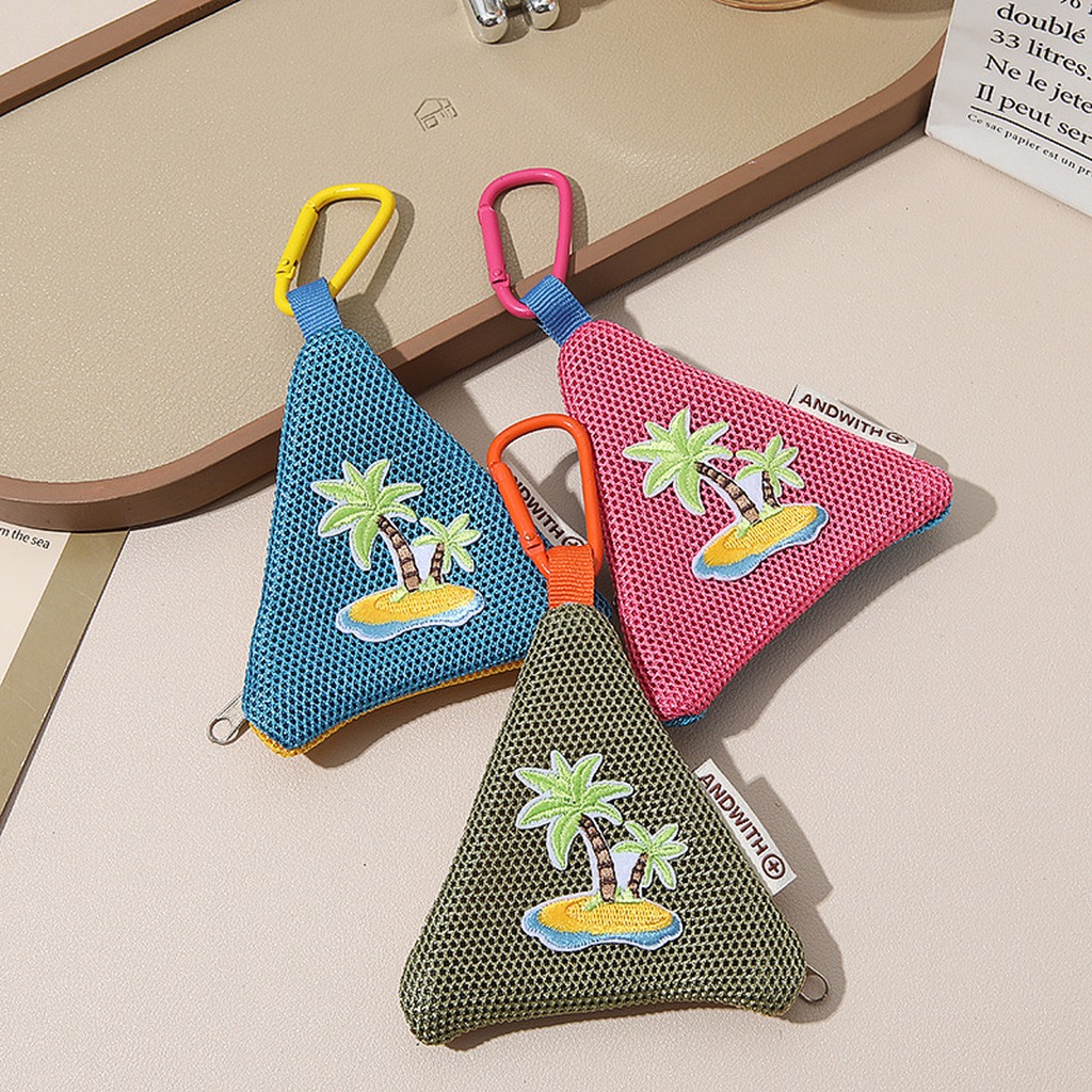 กระเป๋าใส่เหรียญทรงสามเหลี่ยม  - Embroidery Wallet บทวิจารณ์และราคา