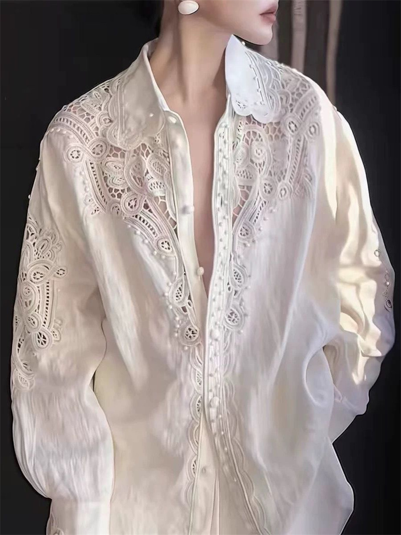 เสื้อเชิ้ตสีขาวสไตล์ดีไซเนอร์ส - Embroidery Ideas บทวิจารณ์และราคา