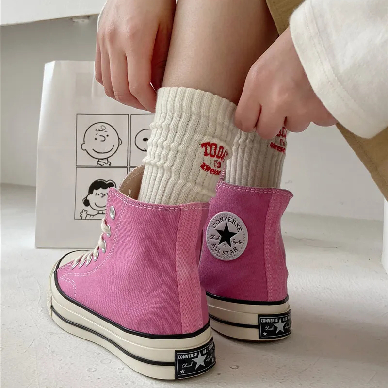 ถุงเท้าผ้าฝ้ายแบบตลกสำหรับผู้ช - Embroidery On Socks บทวิจารณ์และราคา