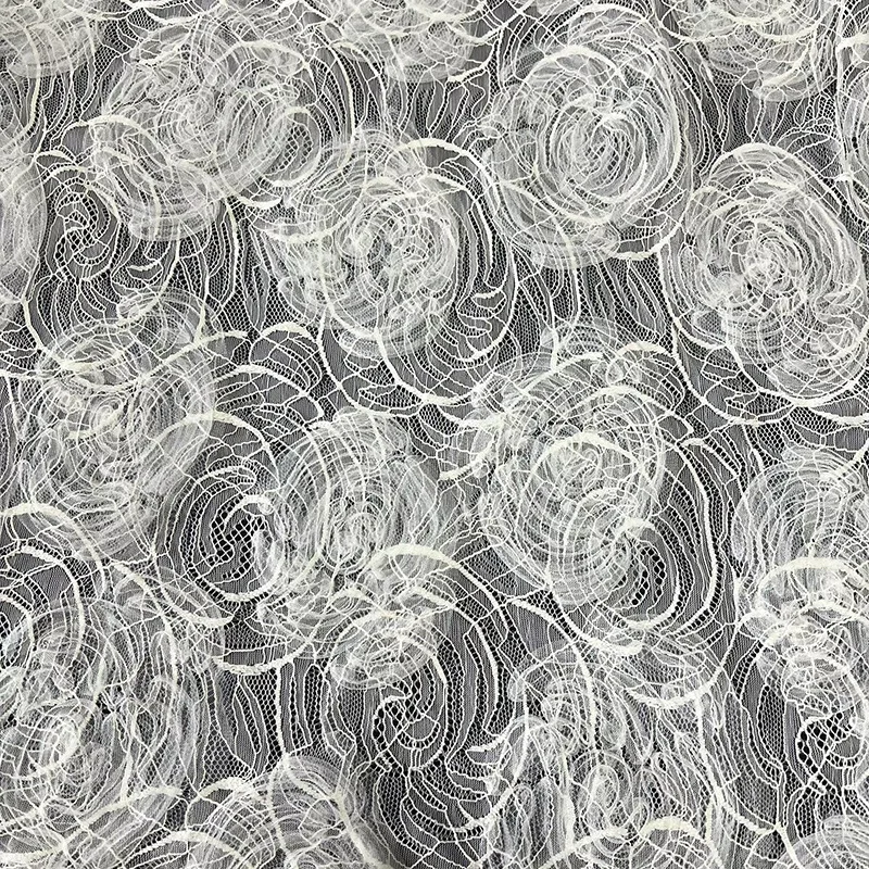 ผ้าลูกไม้ลายดอกกุหลาบหรูหราสำห - Embroidery Veil บทวิจารณ์และราคา