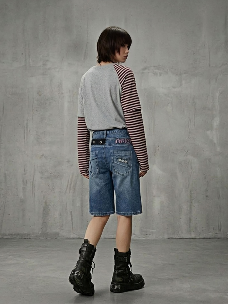 REDDACHiC กางเกงยีนส์ขาสั้นทรง - Embroidery Jeans บทวิจารณ์และราคา