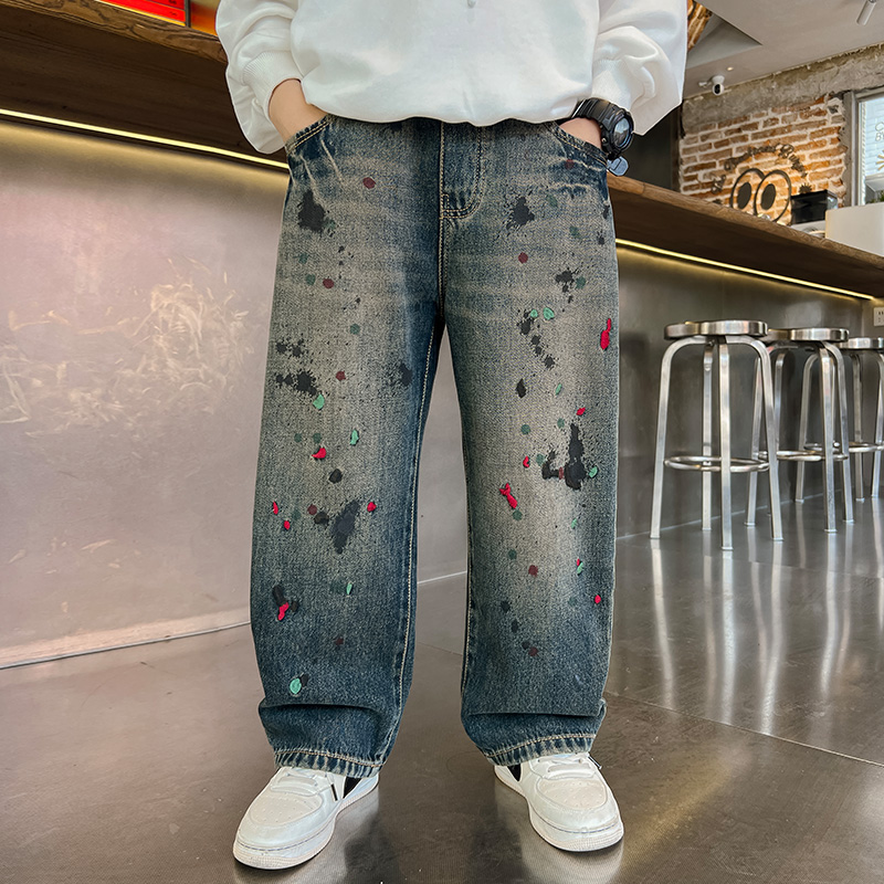 เด็กคลาสสิกเด็ก Vintage Blue ส - Embroidery Jeans บทวิจารณ์และราคา