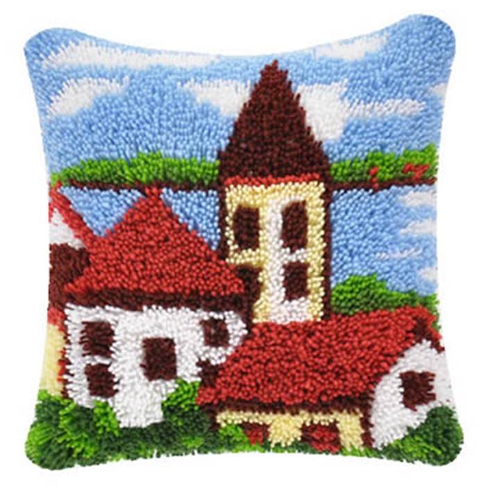 ชุดสลักชุดหมอนอิงปักลายชุดหมอน - Printed Embroidery Kit บทวิจารณ์และราคา