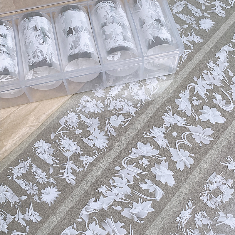 สติกเกอร์ลายดอกไม้สีขาว 6 ม้วน - Transfer Paper Carbon บทวิจารณ์และราคา