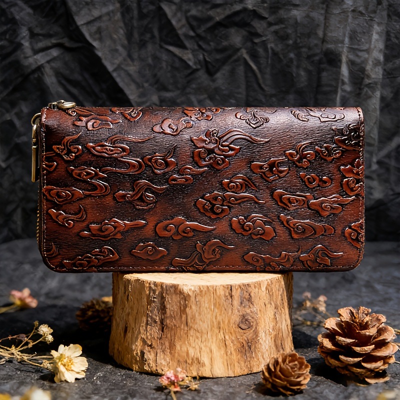 กระเป๋าสตางค์หนังแท้ลายมังกรจี - Embroidery Wallet บทวิจารณ์และราคา