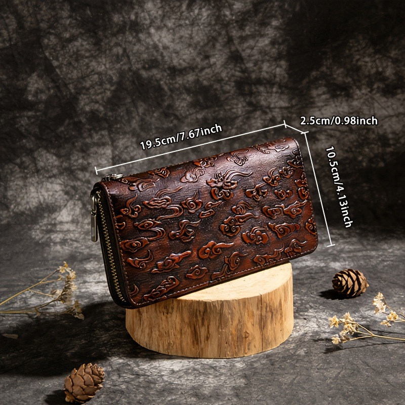 กระเป๋าสตางค์หนังแท้ลายมังกรจี - Embroidery Wallet บทวิจารณ์และราคา