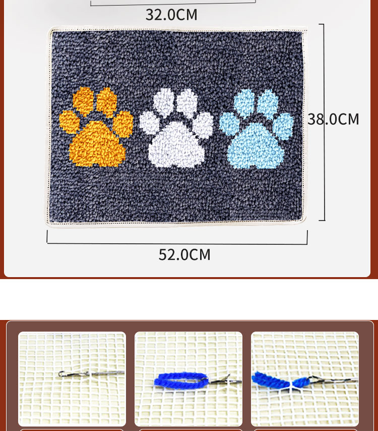 ชุดอุปกรณ์ปักผ้าแบบ Latch Hook - Printed Embroidery Kit บทวิจารณ์และราคา