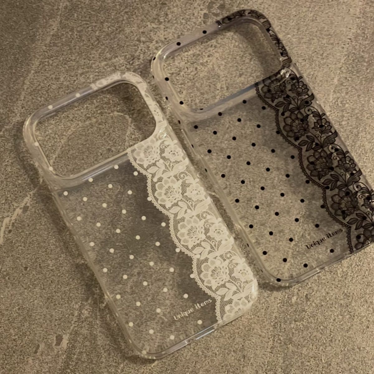 เคสโทรศัพท์ลายลูกไม้จุดขาวดำ ส - Embroidery White บทวิจารณ์และราคา