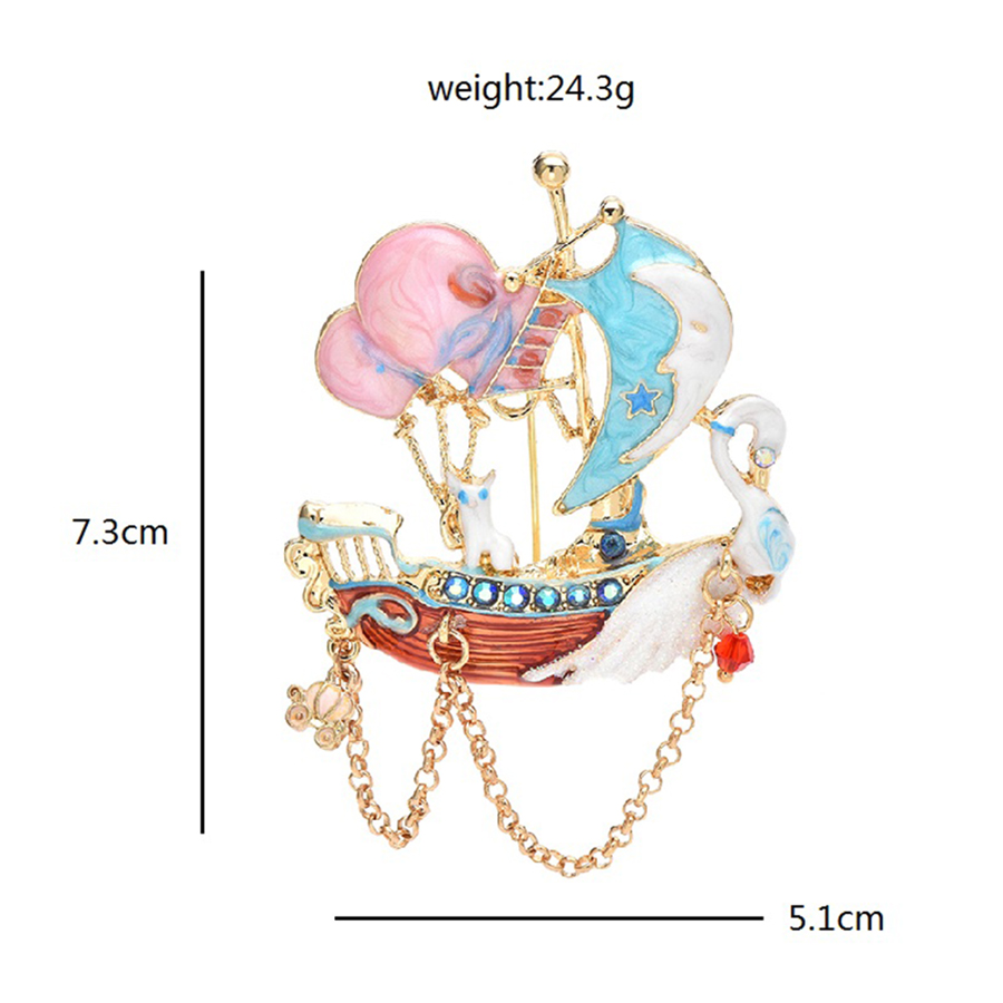 Babay โรแมนติก Swan เรือเข็มกล - Embroidery Bali บทวิจารณ์และราคา
