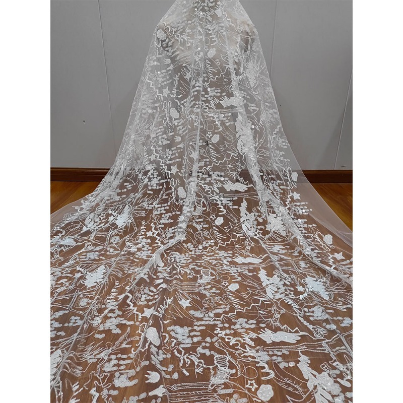 ผ้าคลุมแต่งงานปักลายลูกไม้ประด - Embroidery Veil บทวิจารณ์และราคา
