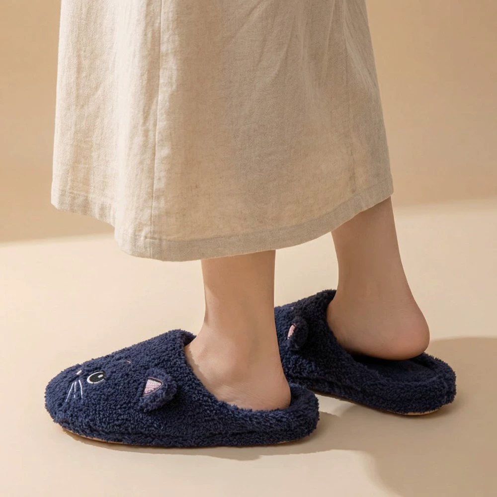 รองเท้าแตะขนสัตว์นุ่มสบายสำหรั - Embroidery Shoes บทวิจารณ์และราคา