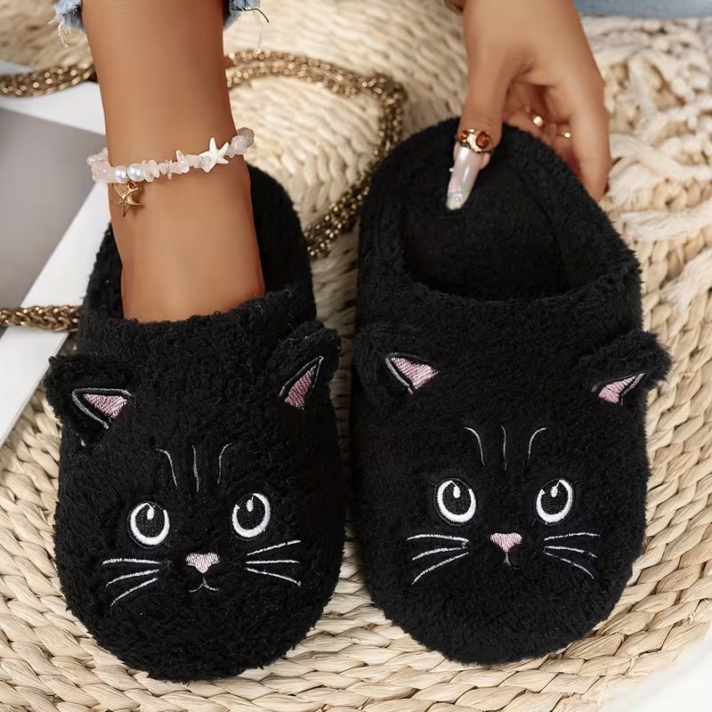 รองเท้าแตะขนสัตว์นุ่มสบายสำหรั - Embroidery Shoes บทวิจารณ์และราคา